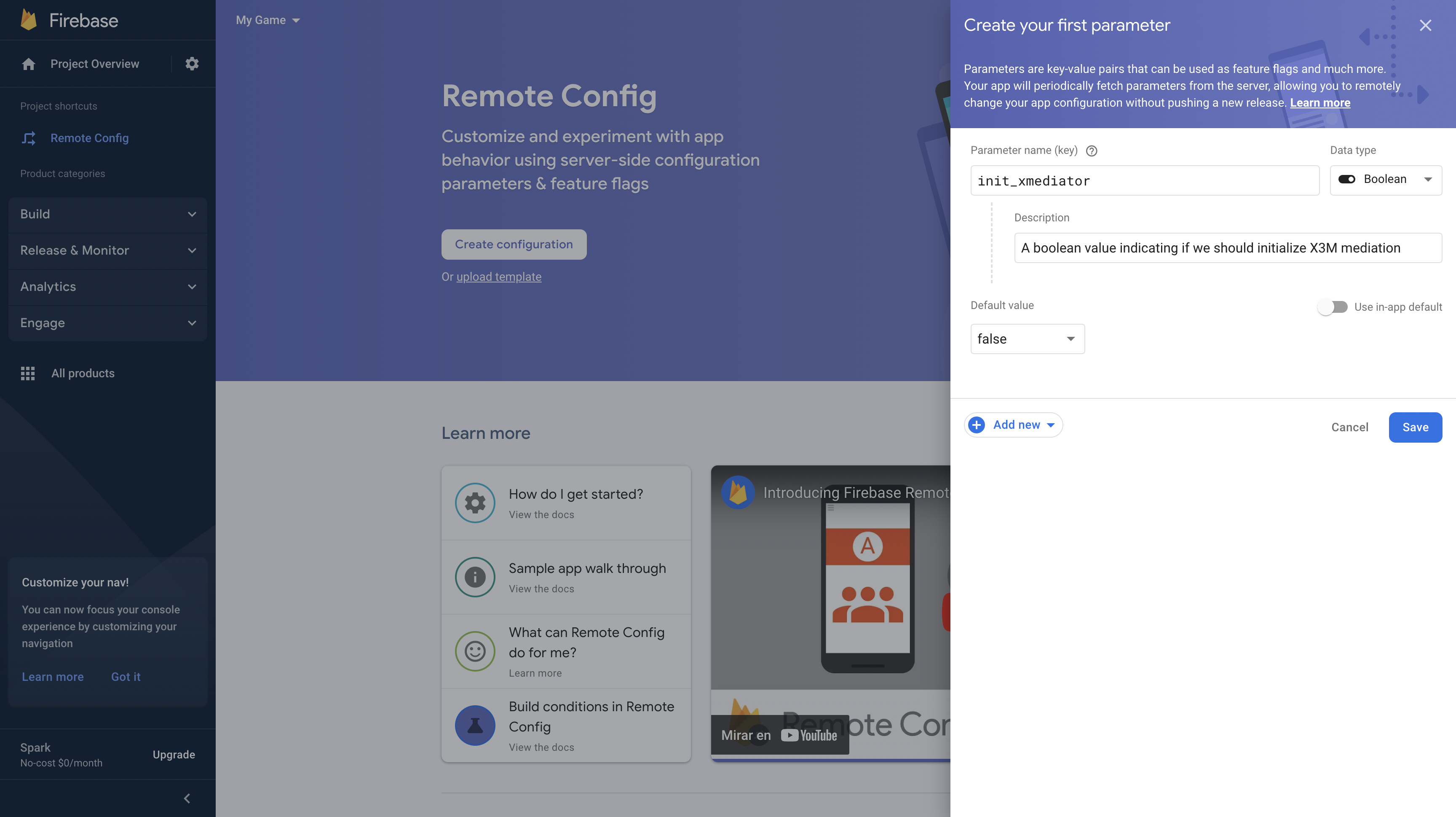 Firebase Remote Config