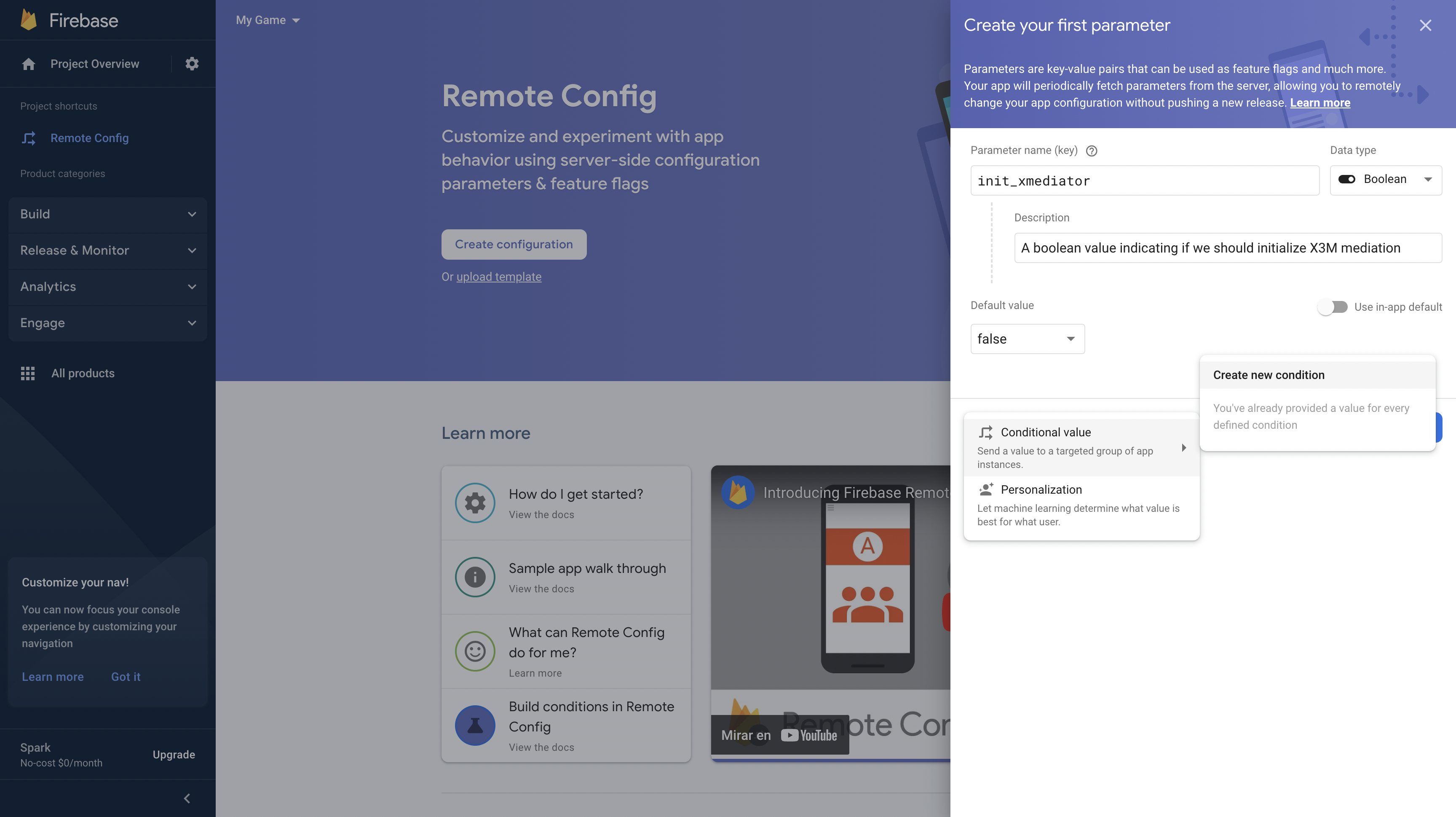 Firebase Remote Config