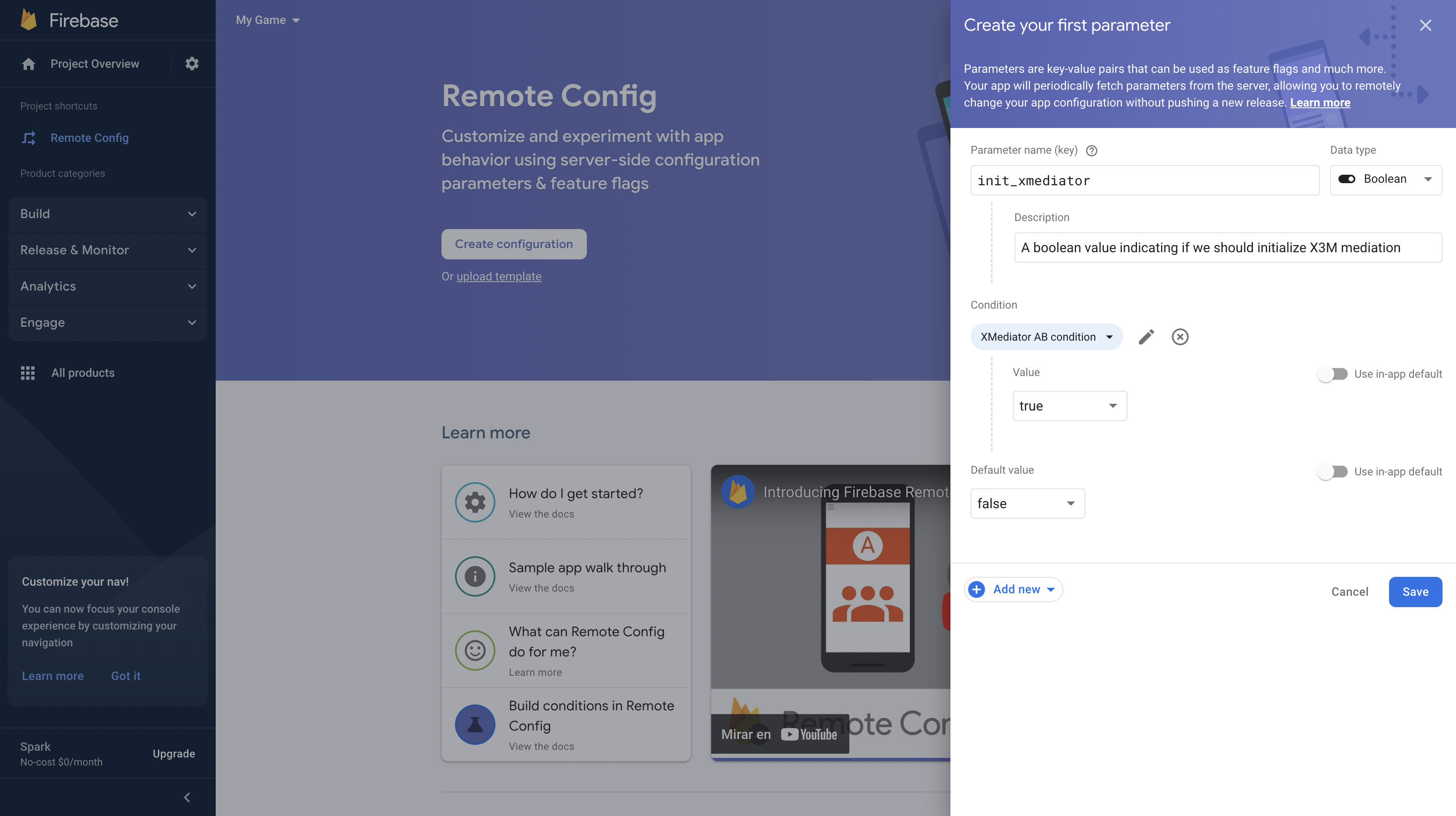 Firebase Remote Config